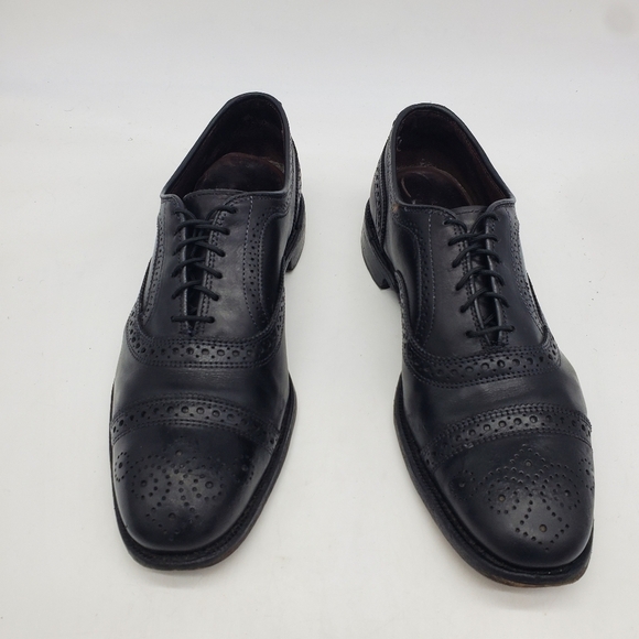Allen Edmonds Shoe Men's 9 D Bartlett Black Leather Cap Toe Oxfords - Picture 6 of 9